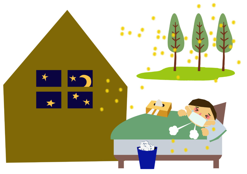 寝具に蓄積される花粉の影響：寝具の衛生管理